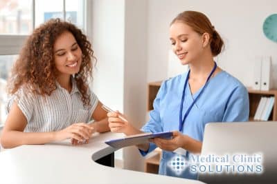 clinic patients on tablet