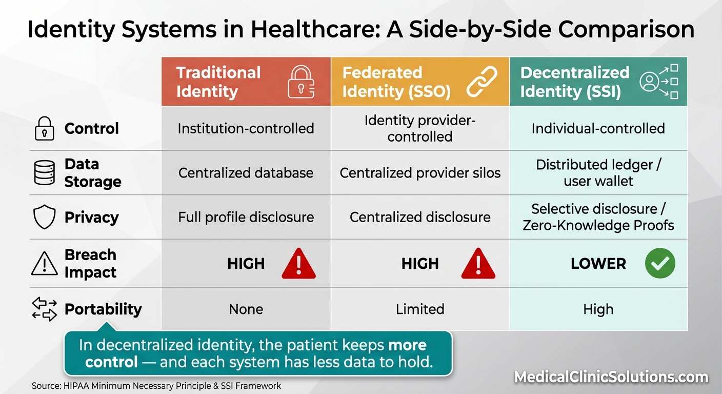 Decentralized vs. Traditional Identity Systems in Healthcare