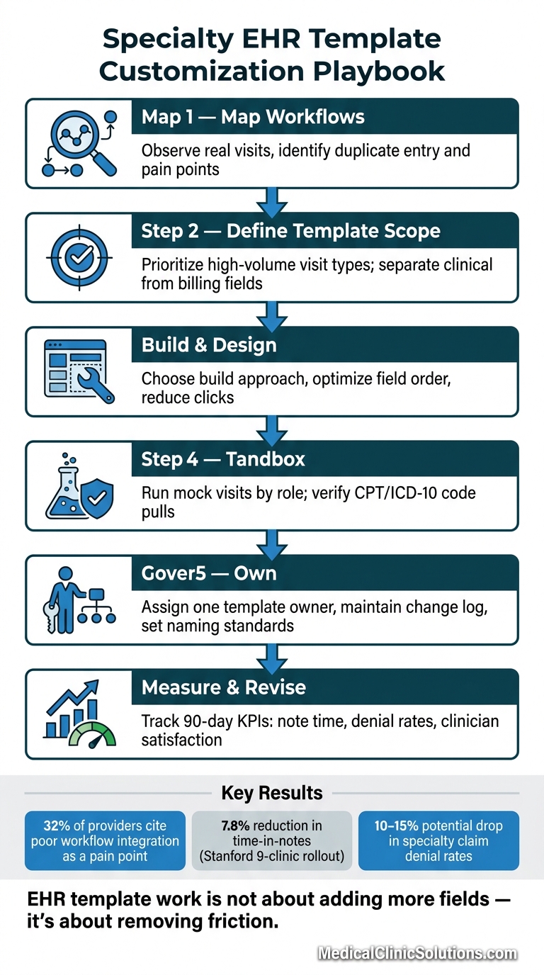 Specialty EHR Template Customization: 6-Step Workflow